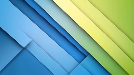 Obraz premium Abstract layered design featuring blue and green tones with geometric shapes.