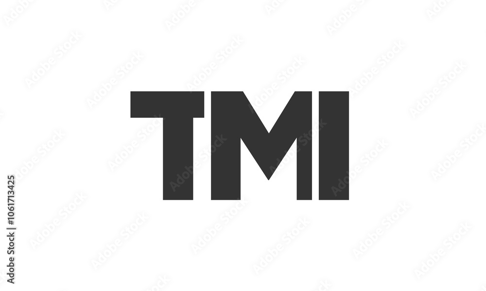 Fototapete tmi logo design template with strong and modern bold text. initial based vector logotype featuring s