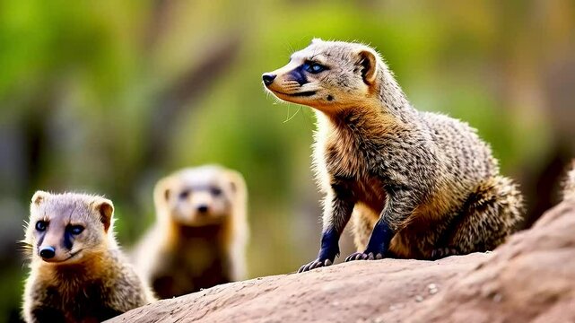 a yellow mona yellow mongoose  and  two other mongoloidsa yellow mongoose  and  two other mongoloidsa yellow mongoose  and  two other mongoloidsgoose  and  two other mongoloids