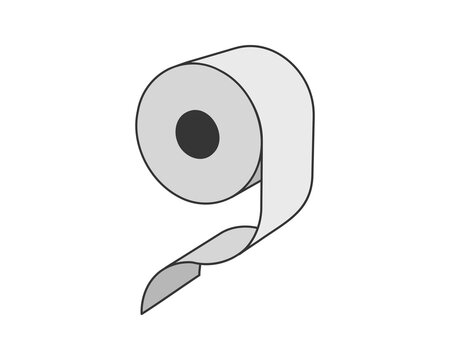 recommend clip art: Toilet paper roll or tube icon design, template for wc. Bathroom hygiene icons, kitchen cleaning towel. Blank soft scroll product.