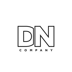 Letter D and N, DN logo design template. Minimal monogram initial based logotype.