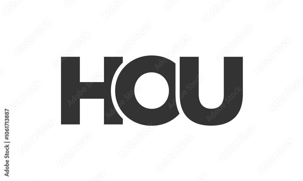 Poster hou logo design template with strong and modern bold text. initial based vector logotype featuring s