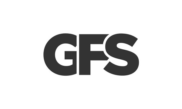 GFS logo design template with strong and modern bold text. Initial based vector logotype featuring simple and minimal typography. Trendy company identity.