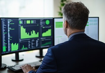 Fototapeta premium Businessman Analyzing Data.