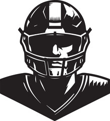 Vector illustration of an American football player