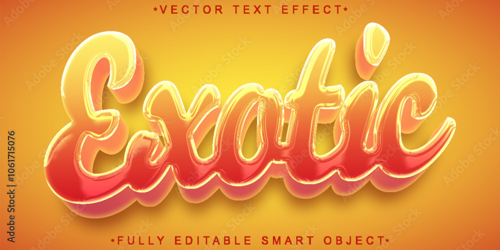 Aufkleber cartoon exotic vector fully editable smart object text effect
