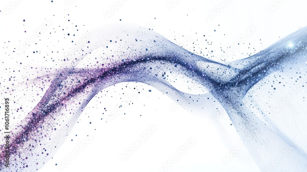 Aufkleber a mesmerizing depiction of a quantum bridge constructed from shimmering particles that radiate energ