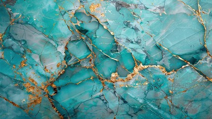 Elegant Green Marble Texture with Gold Veins for Luxurious Design Background