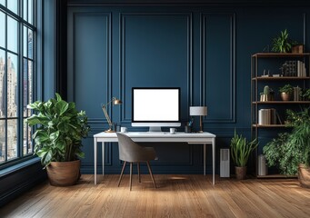 Home Office Desk Mockup.