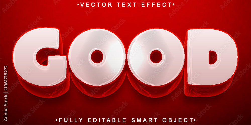 Aufkleber cartoon good vector fully editable smart object text effect