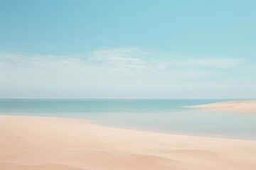 Fototapeta premium Sand shoal sky outdoors horizon.
