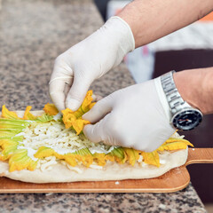 The process of making pizza