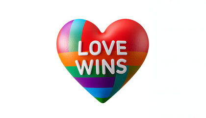 Pride love freedom lgbtq lgbt heart rainbow love wins gay lesbian trans homo homosexual colors flag diversity parade isolated with white highlights, png