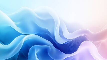 Abstract gradient blue and white moving wave background.