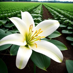 Obraz premium white water lily generative ai