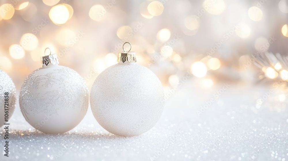 Aufkleber a white background adorned with shimmering bokeh lights in various sizes,