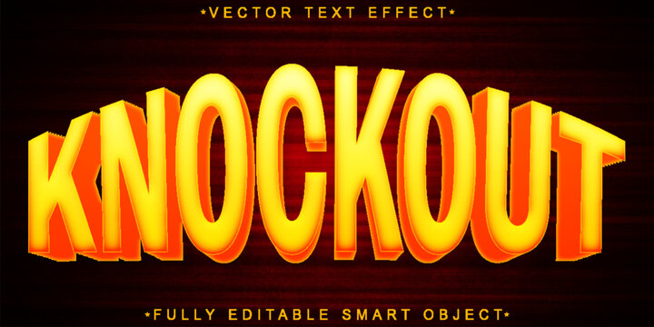 Knockout Vector Fully Editable Smart Object Text Effect