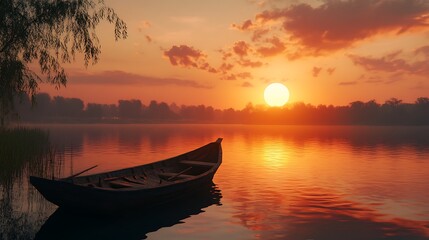 boat on the lake