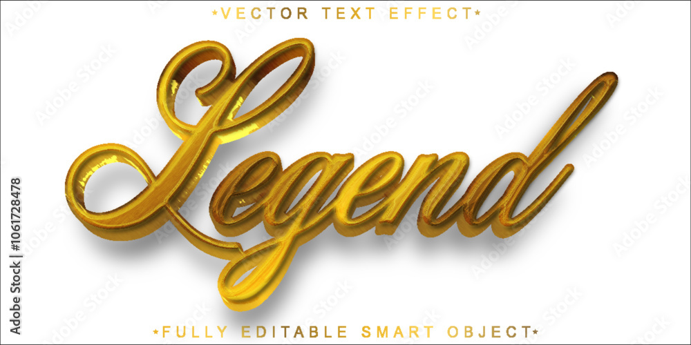 Poster myth legend vector fully editable smart object text effect