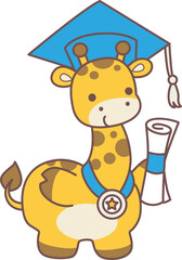 Set Vector Stock Illustrations Isolated of Baby Giraffe.
Cute giraffe animals with various activities.
Funny sticker of Giraffe animal kids.