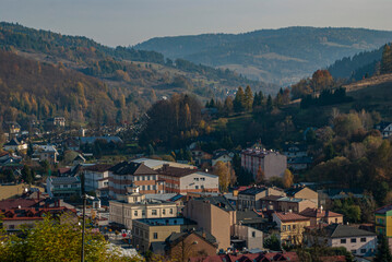 Fototapeta premium Muszyna , Jesienny widoki, Dolina Popradu, Małopolska, Poland