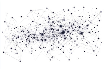Web of interconnected points, representing the network of tasks in work