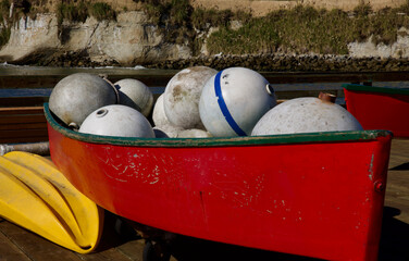 lobster fishing boat loaded with buoys © Heidi Patricola