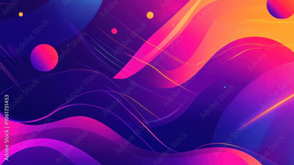Poster abstract gradient with vibrant lines and shapes, capturing the energy of a forward-thinking business