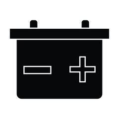 battery icon vector on white background
