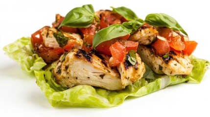 Delicious Grilled Chicken with Fresh Tomato Garnish