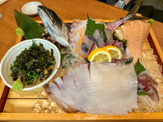 Fresh sashimi in FUKUOKA