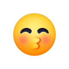 Fototapeta premium Kissing Face Emoji 
