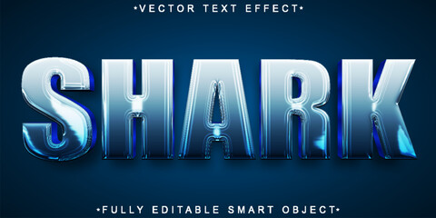 Shark Blood Shark Vector Fully Editable Smart Object Text Effect