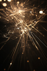 Obraz premium Complex network of light lines, concept of strategy and organization