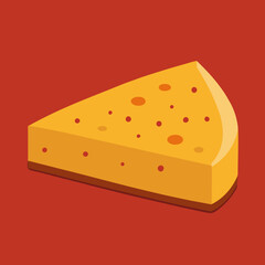 piece of cheese vector