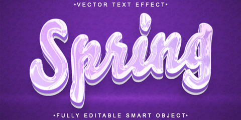 Pastel Purple Spring Vector Fully Editable Smart Object Text Effect