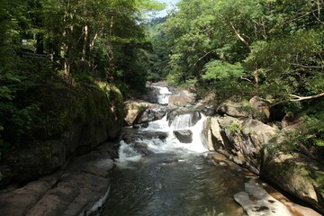 Fototapeta premium landscape of Nangrong waterfall relaxing place travel location on Thailand
