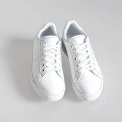 white shoes on white background
