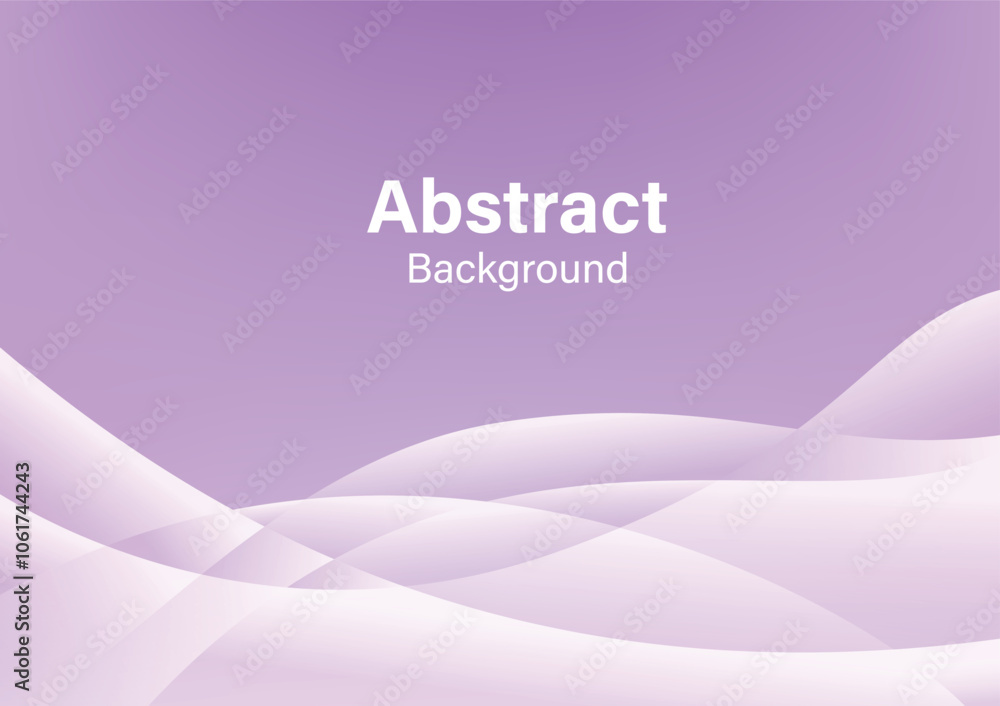 Poster abstract gradient background purple color with flowing wave elements vector illustration template