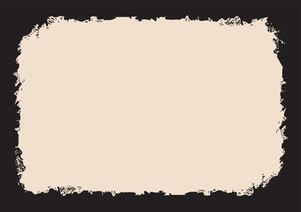 Obraz premium grunge frame and border rough brush stroke textured background and blank space