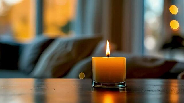 a lit candle  oa lit candle  on  a tablea lit candle  on  a tablea lit candle  on  a tablen  a table