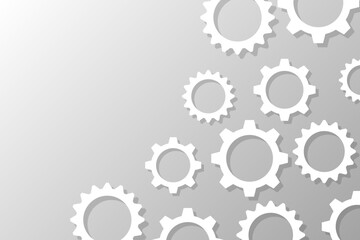 Wheel gear frame on gray background. Vector Illustration. Copy space