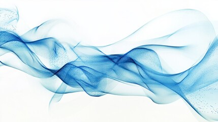 Abstract waves of data points and lines in blue tones, illustrating digital communication in business