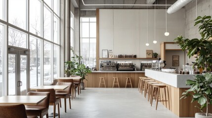 Fototapeta premium Modern Cafe Interior.