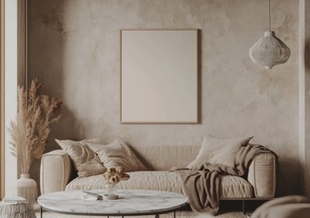 Boho Living Room Mockup.