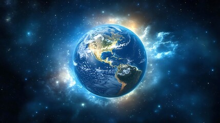 Obraz premium Explore the wonders of earth in a cosmic context