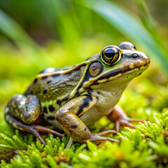Obraz premium frog on grass