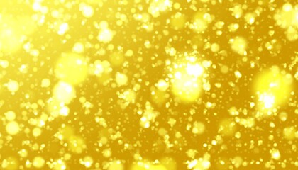 abstract background featuring shimmering golden bokeh lights on a warm yellow backdrop. Perfect for adding a touch of elegance and festivity to your designs.