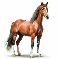 Obraz premium horse in white background