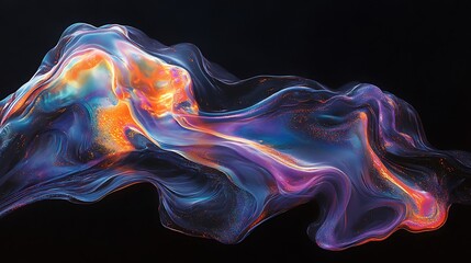 Obraz premium Explore how colorful fluid art transforms digital creativity
